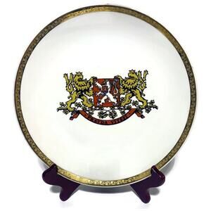 Bohemian Seal Dinner Plate Pravda Vitezi Czechoslovakia Fine Porcelain 9.5"